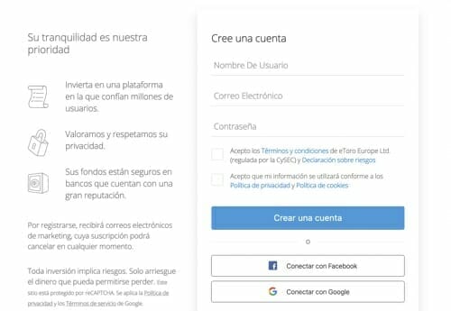 Abrir una cuenta