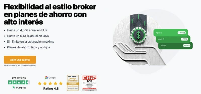 Cuenta saving Freedom24